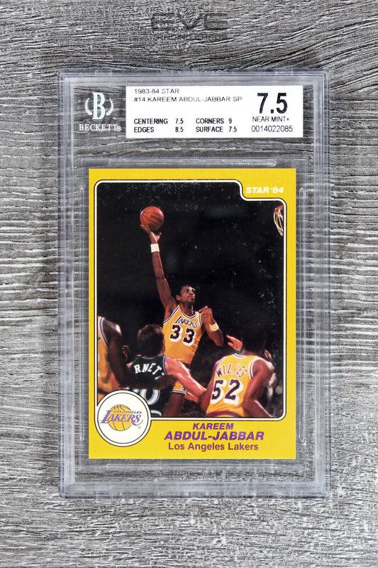 Graded Basketball Card 1983-84 The Star Co #14 Kareem Abdul-Jabbar SP - BGS 7.5