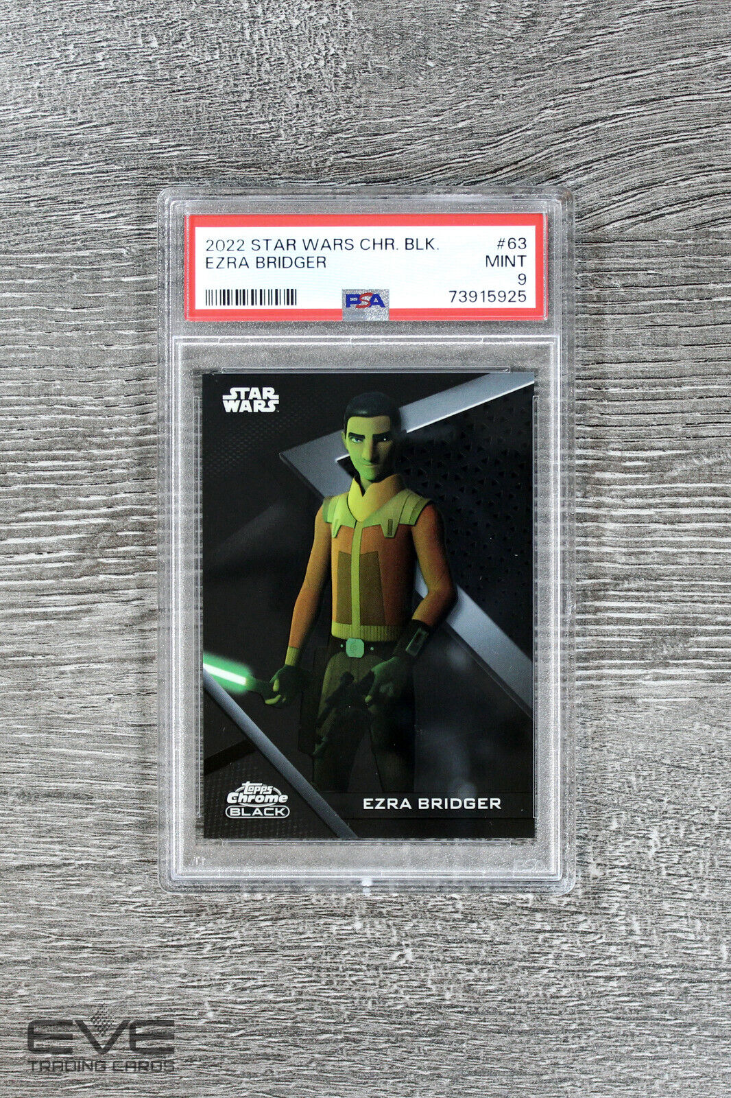 2022 Topps Star Wars Chrome Black #63 Ezra Bridger Base Card - PSA 9