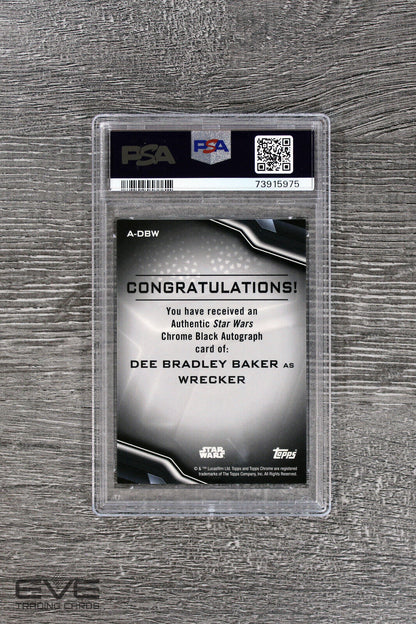 2022 Topps Star Wars Chrome Black #A-DBW Dee Bradley Baker Wrecker Auto - PSA 9