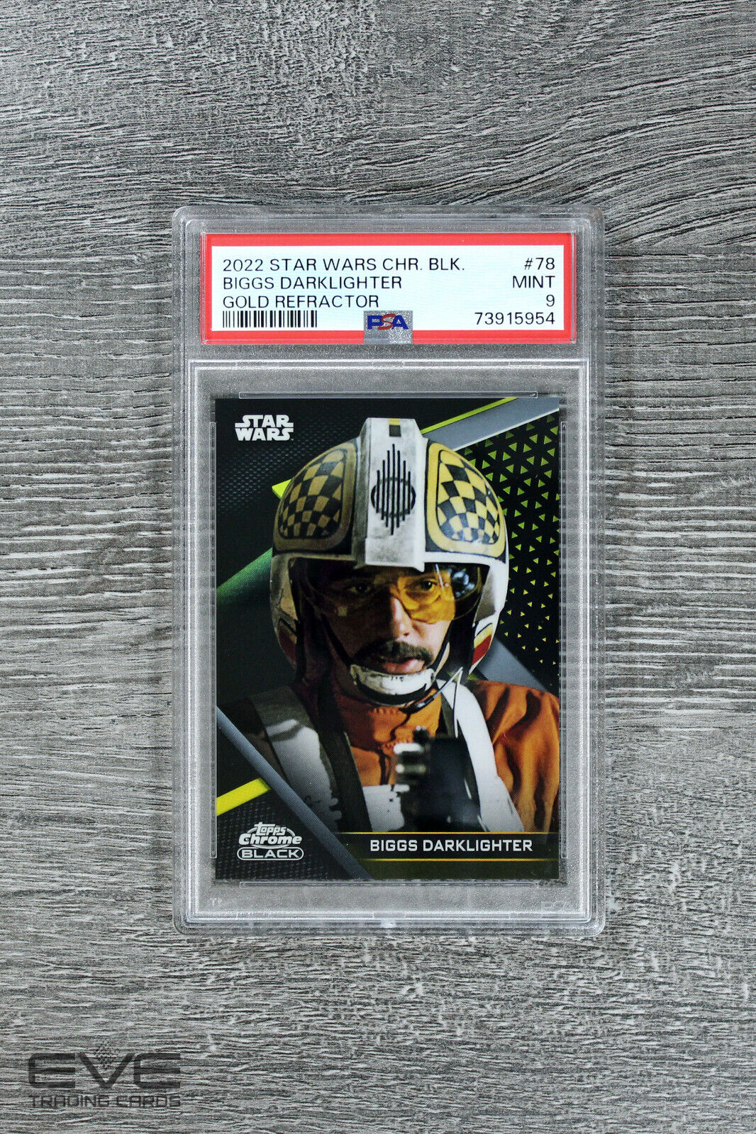 2022 Topps Star Wars Chrome Black #78 Biggs Darklighter Gold Refractor /50 PSA 9