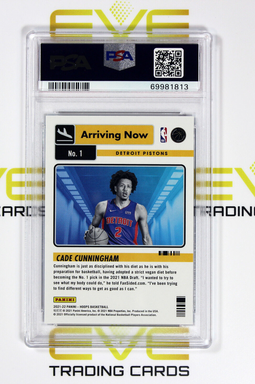 Graded Basketball Card #1 2021 Panini Hoops Cade Cunningham Arriving Now PSA 7