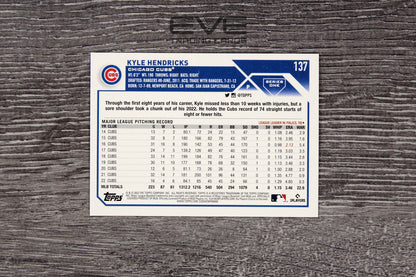 2023 Topps Series One Baseball Card - 137 Kyle Hendricks Chicago Cubs Holo -NM/M
