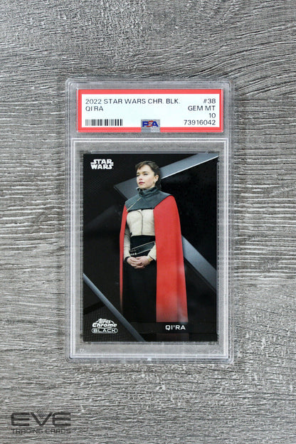 2022 Topps Star Wars Chrome Black #38 Qi'ra Base Card - PSA 10