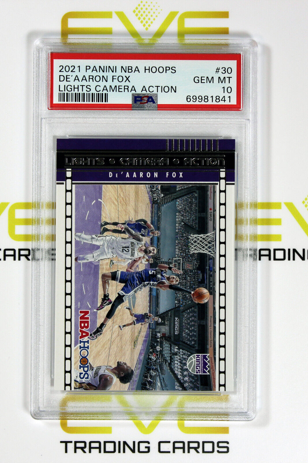 Graded Basketball Card #30 2021 Panini Lights Camera Action De'Aaron Fox PSA 10