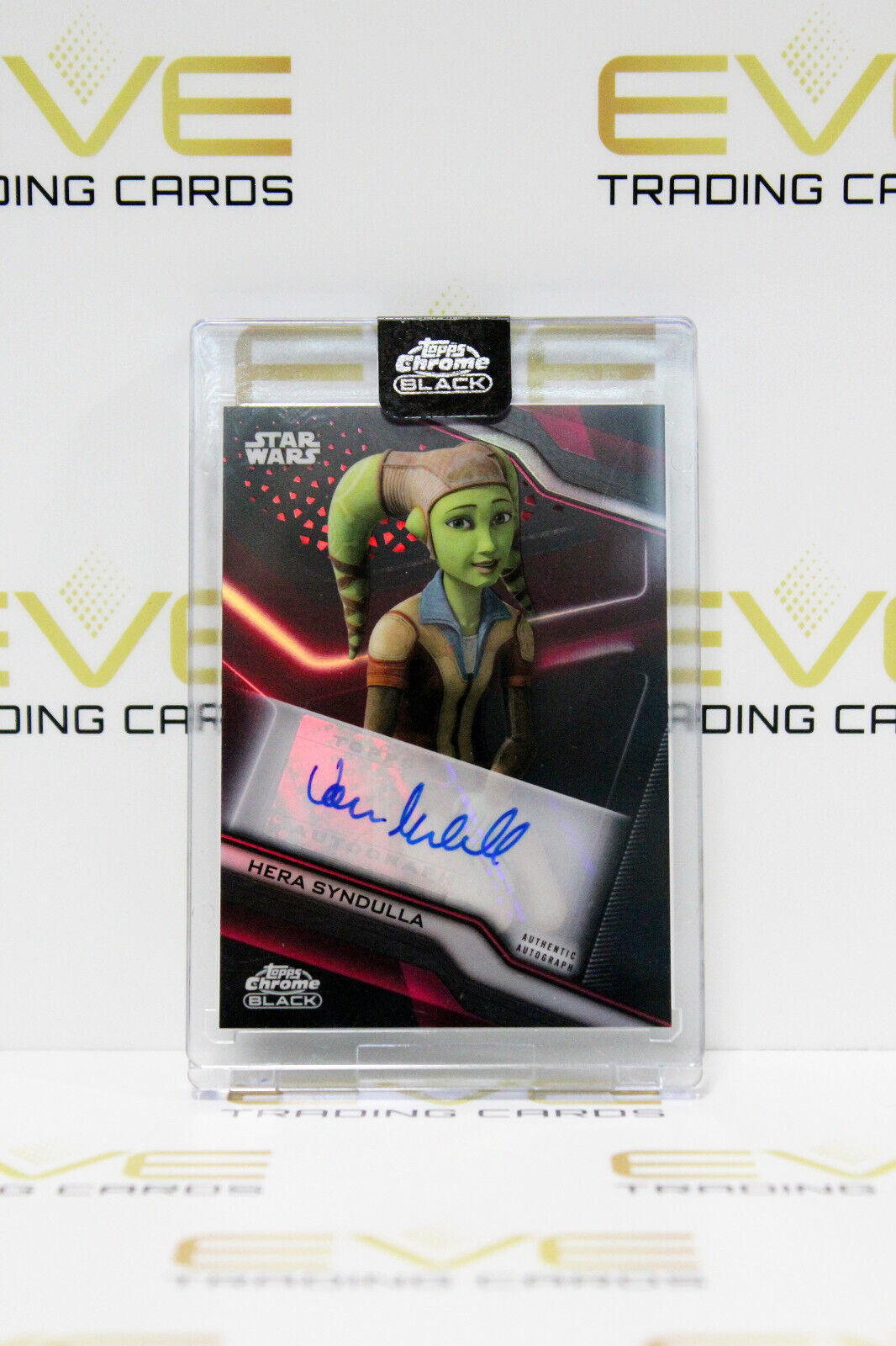 Topps Chrome Black Star Wars Vanessa Marshall/Hera Syndulla Auto Pink Refract