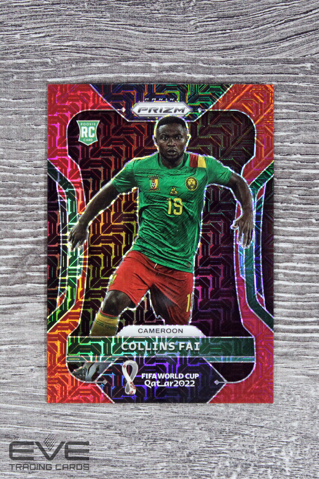 2022 Panini Prizm FIFA World Cup Soccer Card #39 Collins Fai Red Mojo /99 - NM/M