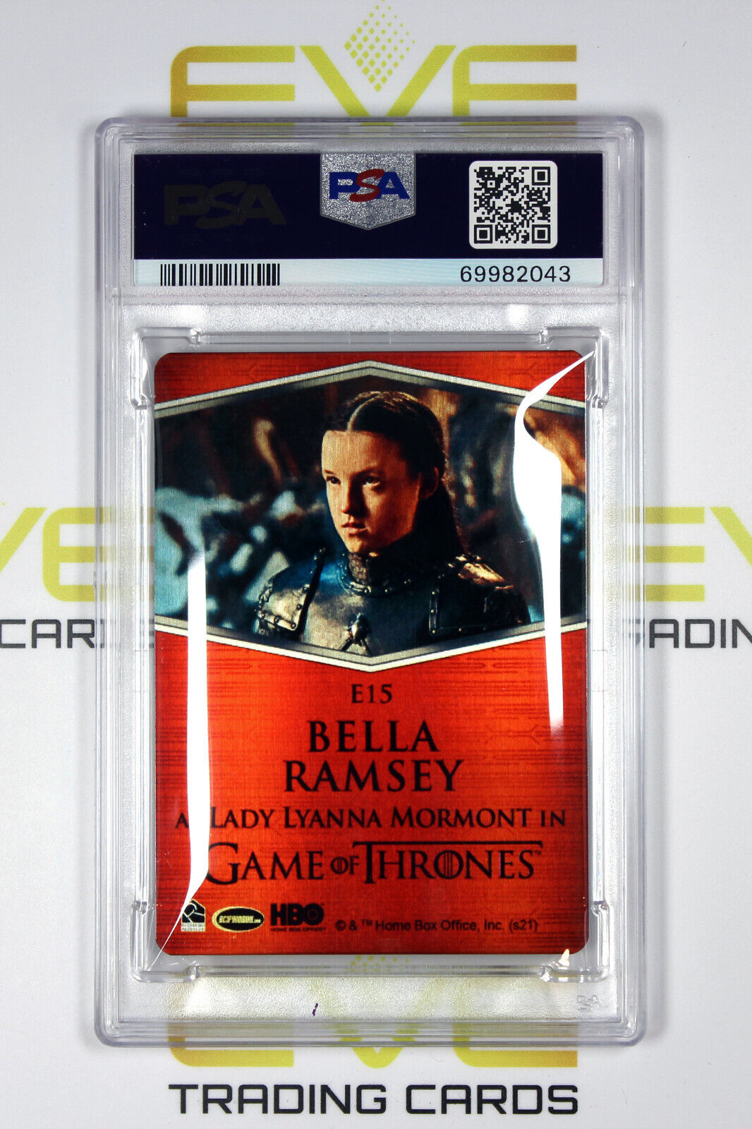 Graded Game of Thrones Card - #E15 2021 Lady Lyanna Mormont - Expressions -PSA 9