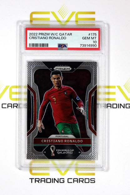 2022 Panini Prizm FIFA Road to World Cup #175 - Cristiano Ronaldo - PSA 10