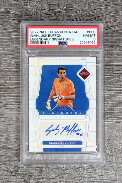 2022 Panini National Treasures Road World Cup #LS-BUF Gianluigi Buffon /5 PSA 8