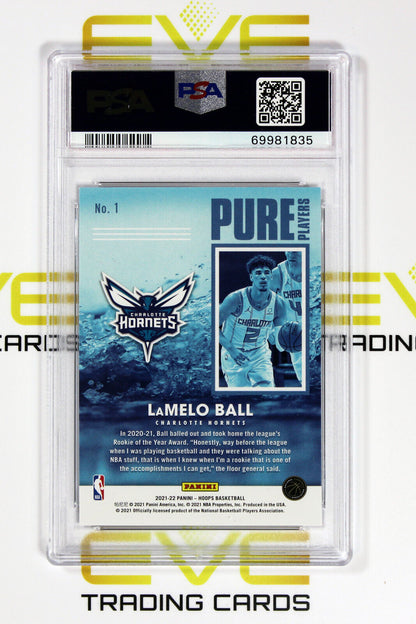 Graded Basketball Card #1 2021 Panini NBA Hoops LaMelo Ball Pure Players PSA 10