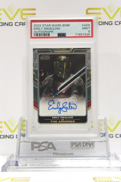 2022 Topps Star Wars Book of Boba Fett Card Emily Swallow #A-ES Auto - PSA 9