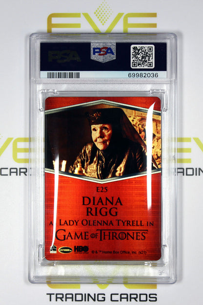 Graded Game of Thrones Card - #E25 2021 Lady Olenna Tyrell - Expressions - PSA 9