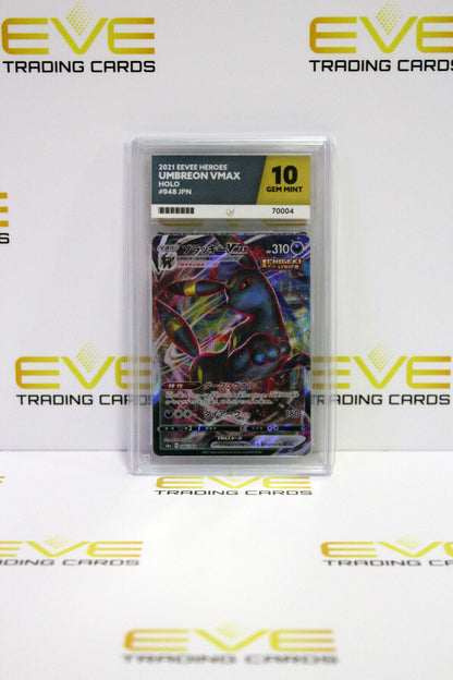 Graded Pokemon Card - #048/069 2021 Eevee Heroes Umbreon VMAX Holo Japan -Ace 10