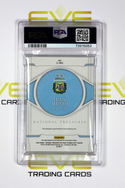 2022 Panini National Treasures Road to World Cup #P-HL Juan Musso /10 - PSA 8