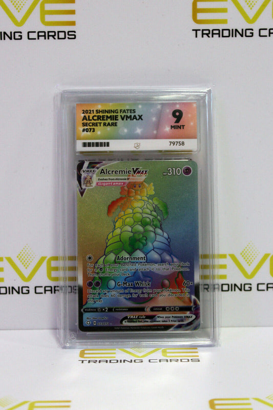 Graded Pokemon Card - #073/072 2021 Shining Fates Alcremie VMAX Secret - Ace 9