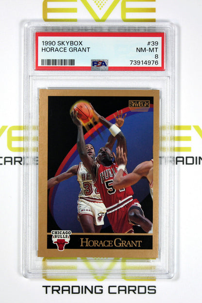 1990 Skybox Basketball Card #39 Horace Grant Chicago Bulls - PSA 8