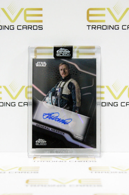 Topps Chrome Black Star Wars Ben Daniels as General Merrick Auto Slabbed Card