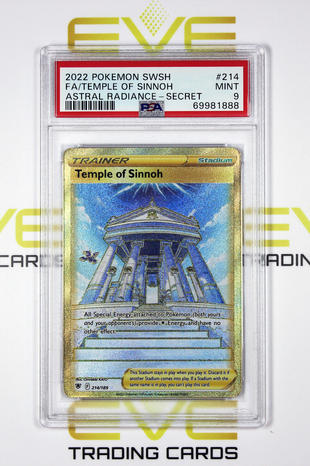 Graded Pokemon Card - #214/189 2022 Temple of Sinnoh Astral Radiance - PSA 9