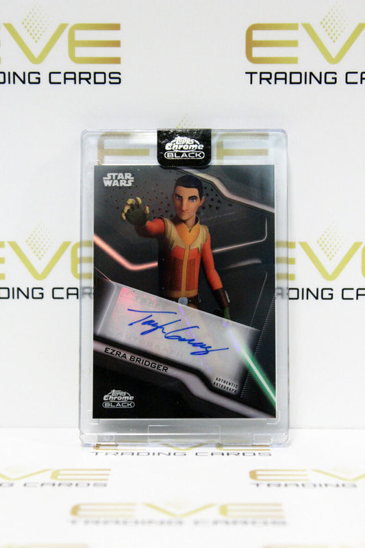 Topps Chrome Black Star Wars Taylor Gray as Ezra Bridger Autographed Card