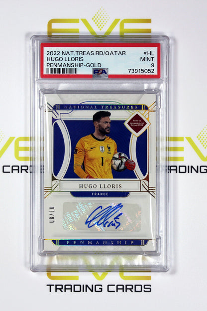 2022 Panini National Treasures Road to World Cup #P-HL Hugo Lloris /10 - PSA 9