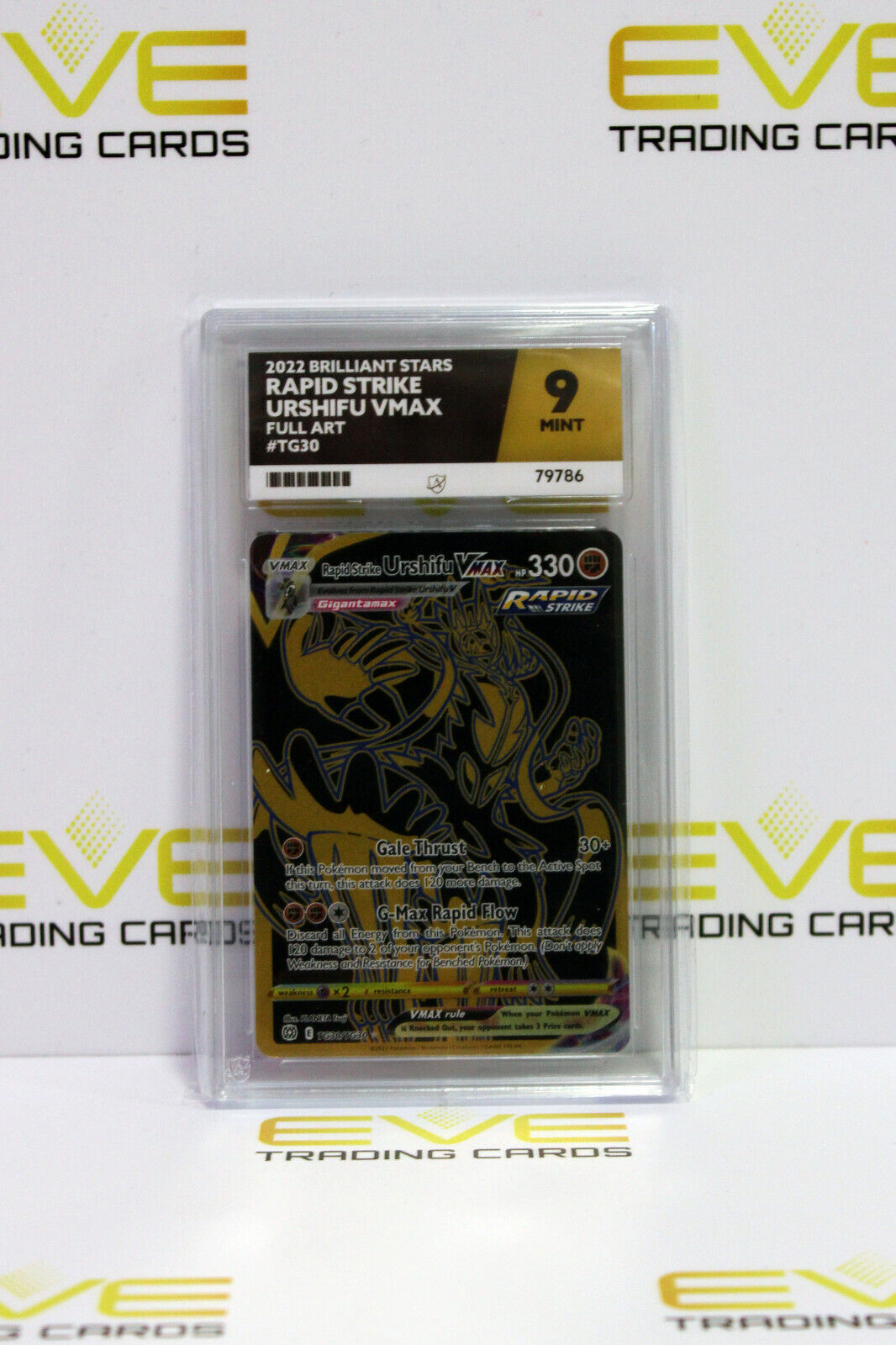 Graded Pokemon Card- #TG30/TG30 Brilliant Stars Rapid Strike Urshifu VMAX -Ace 9