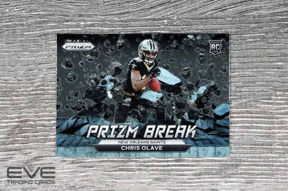 2022 Panini Prizm NFL Card #PB-10 Chris Olave Prizm Break Rookie NM/M
