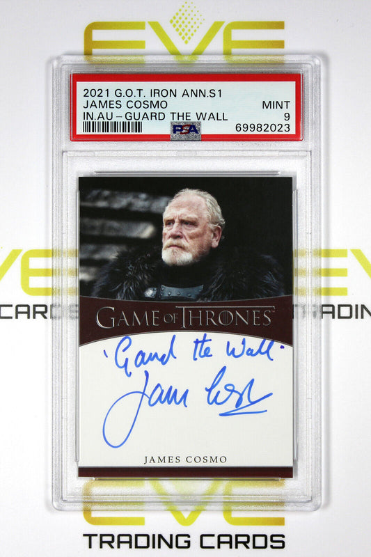 Graded Game of Thrones Auto Card - 2021 James Cosmo as Commander Mormont - PSA 9