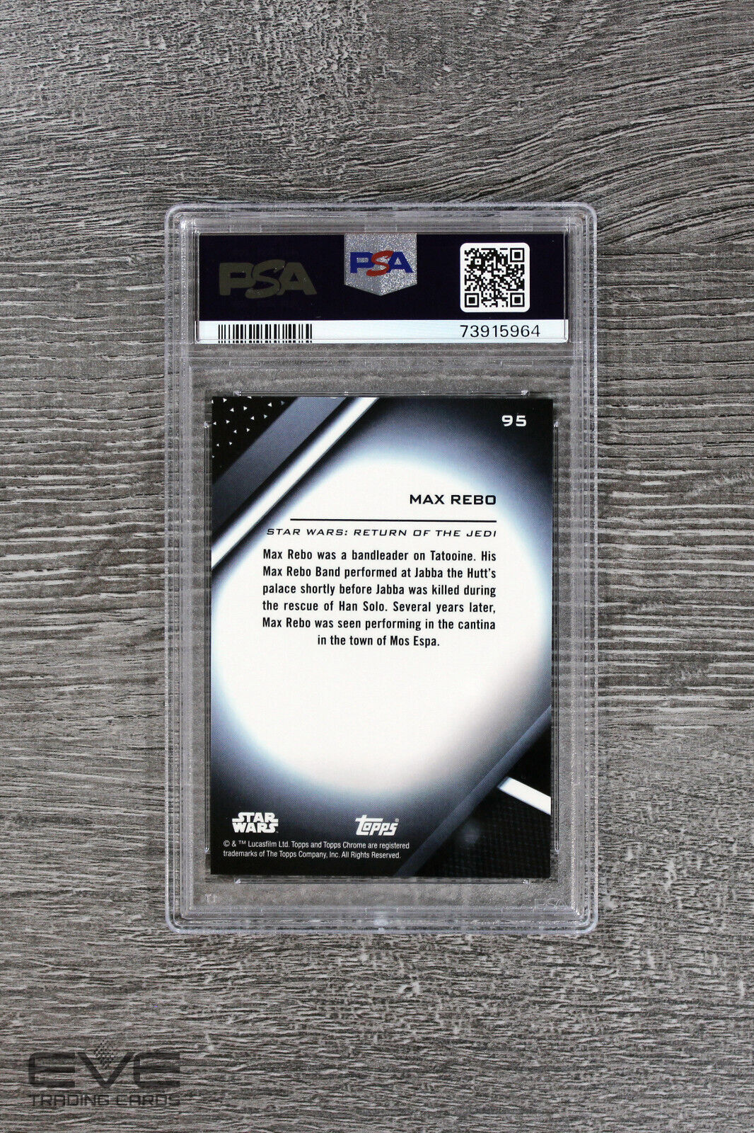 2022 Topps Star Wars Chrome Black #95 Max Rebo Base Card - PSA 9