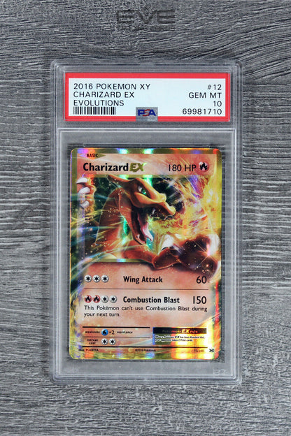 Graded Pokemon Card #12/108 2016 XY Charizard EX Evolutions - PSA 10