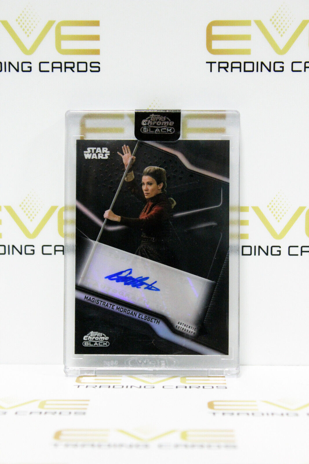 Topps Chrome Black Star Wars Diana Lee Inosanto/Morgan Elsbeth Auto Slabbed Card