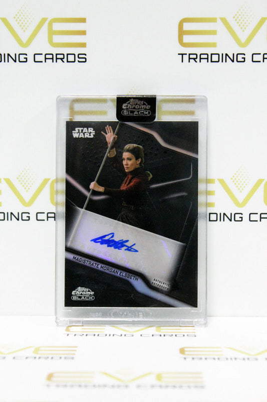 Topps Chrome Black Star Wars Diana Lee Inosanto/Morgan Elsbeth Auto Slabbed Card