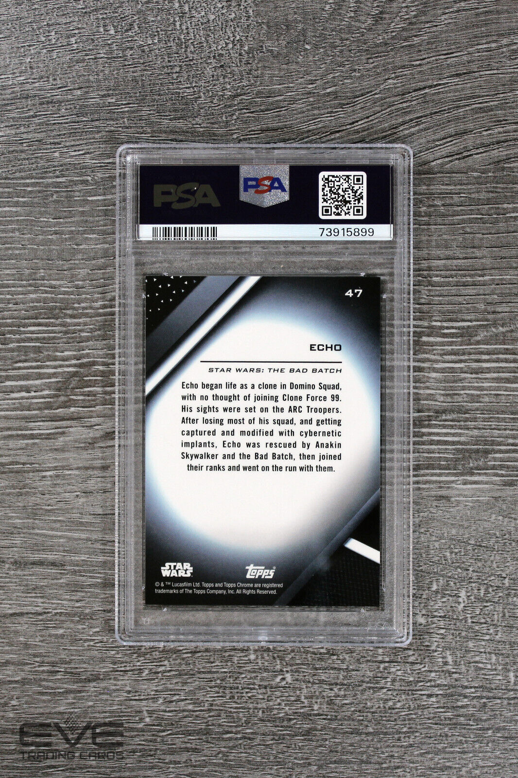 2022 Topps Star Wars Chrome Black #47 Echo Base Card - PSA 10