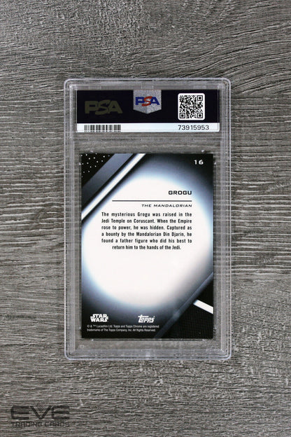 2022 Topps Star Wars Chrome Black #16 Grogu Base Card - PSA 10