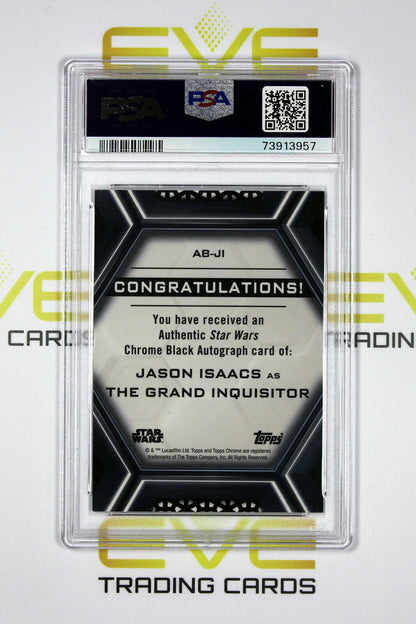 Topps Chrome Black Star Wars #AB-JI Jason Isaacs as The Grand Inquisitor - PSA 9