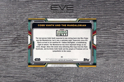 2022 Topps Star Wars Book of Boba Fett Card #83 Cobb Vanth and The Mandalorian