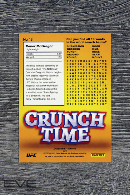 2023 Panini Donruss UFC Card "Crunch Time" #18 Conor McGregor - NM/M
