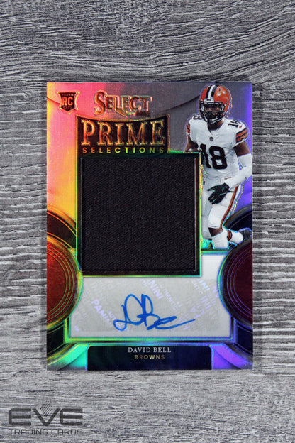 2022 Panini Select Silver Prizm NFL Card #PS-DB David Bell Patch Auto 92/99 NM/M