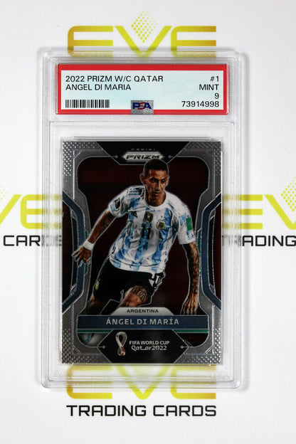 2022 Panini Prizm FIFA Road to World Cup #1 - Angel Di Maria - PSA 9