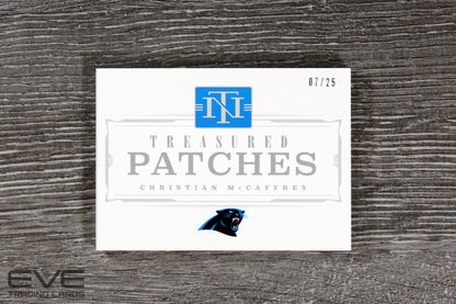 2019 Panini National Treasures Patch Booklet #TPB-5 Christian McCaffrey /25 NM/M