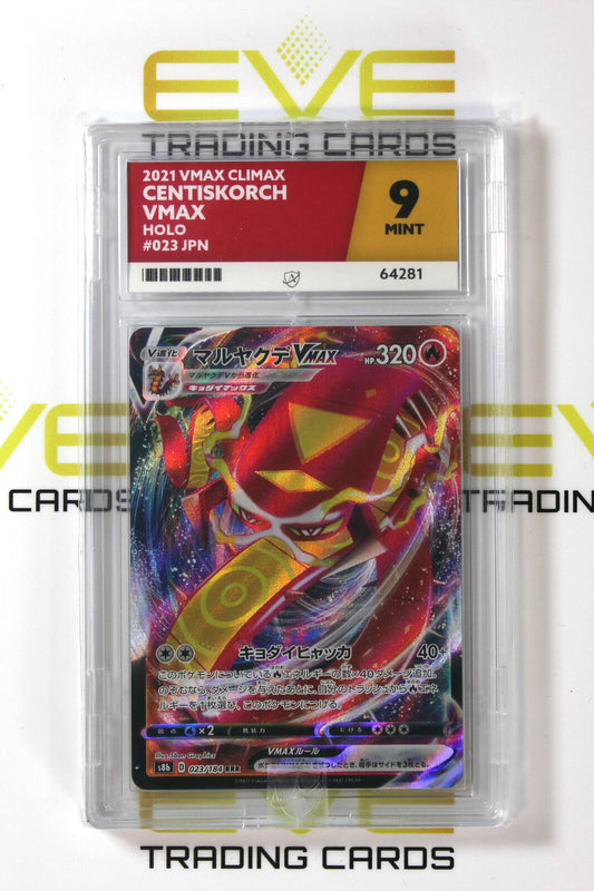 Graded Pokemon Card #023/184 2021 Centiskorch VMAX Climax Holo Japanese - Ace 9