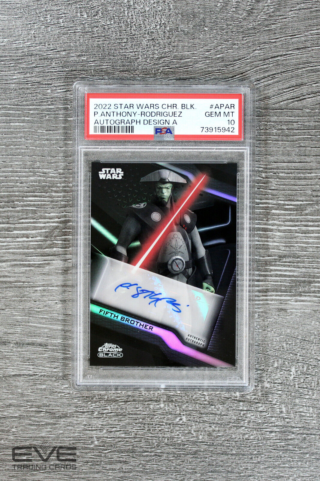 2022 Topps Star Wars Chrome Black #A-PAR Philip Anthony-Rodriguez Auto - PSA 10