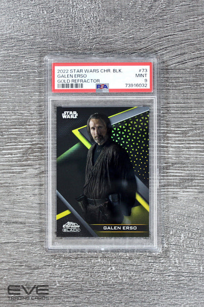 2022 Topps Star Wars Chrome Black #73 Galen Erso Gold Refractor /50 - PSA 9