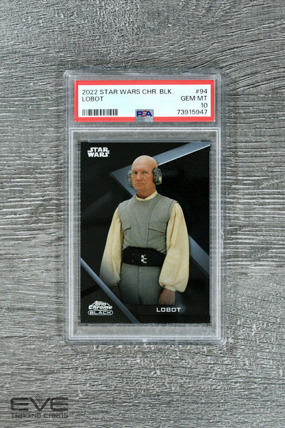 2022 Topps Star Wars Chrome Black #94 Lobot Base Card - PSA 10