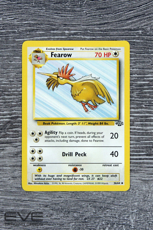 Raw Pokemon Card - #36/64 Fearow Jungle WOTC - NM/M