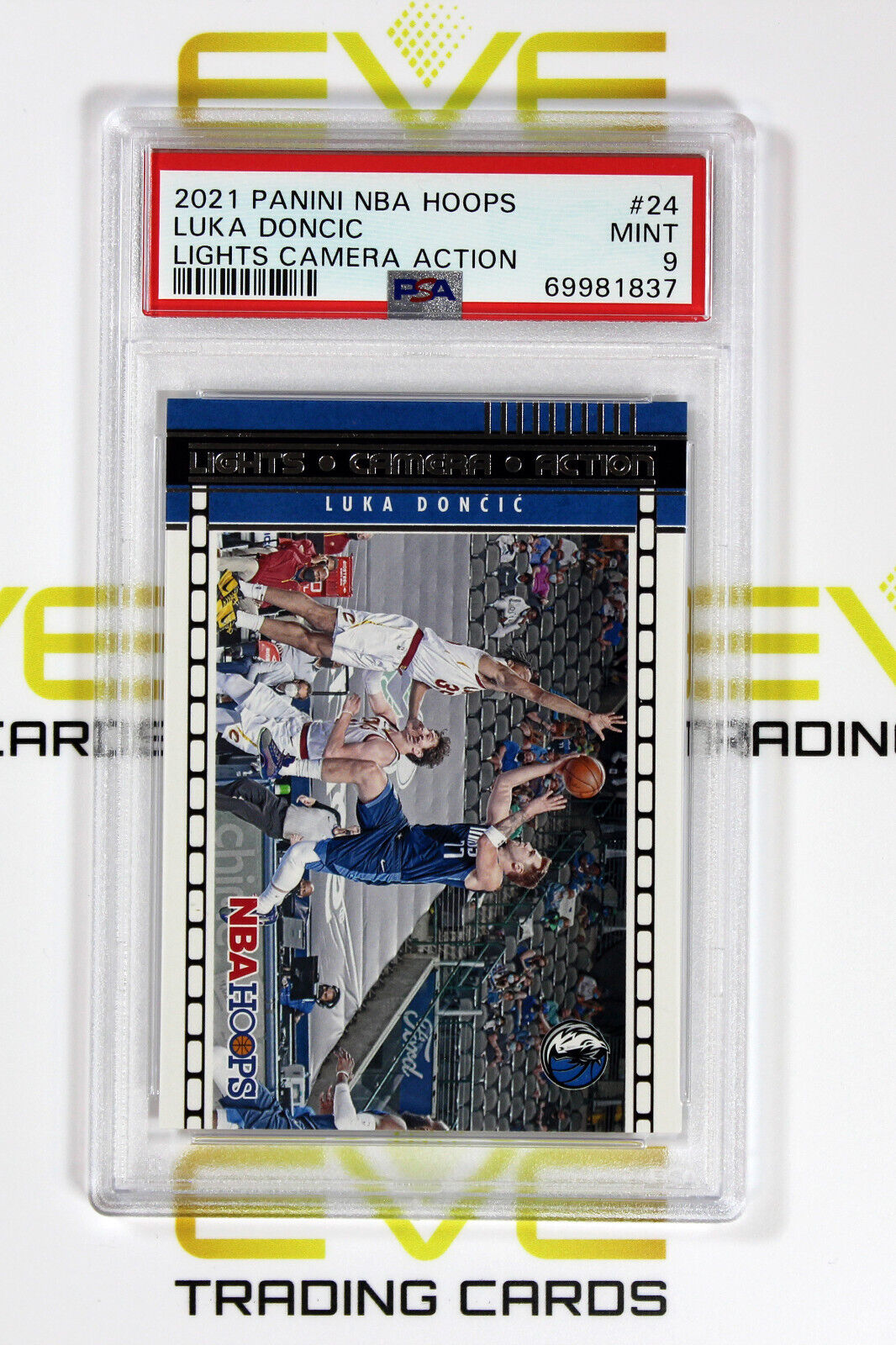 Graded Basketball Card #24 2021 Panini Lights Camera Action Luka Doncic PSA 9