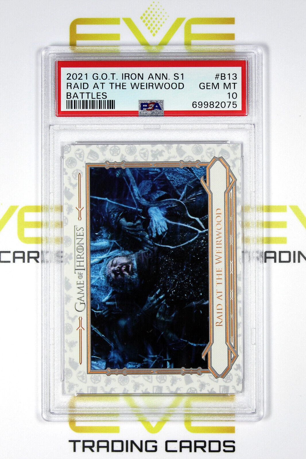 Graded Game of Thrones Card - #B13 2021 Raid at The Weirwood - Battles - PSA 10