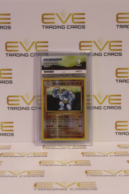 Graded Pokemon Card - 58/108 2016 Evolutions Machoke Reverse Foil - Ace 9