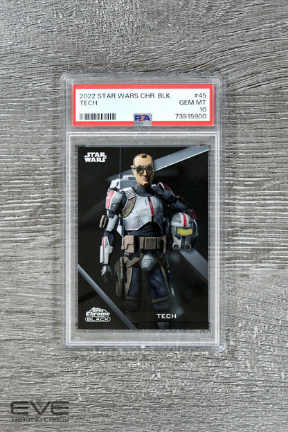 2022 Topps Star Wars Chrome Black #45 Tech Base Card - PSA 10