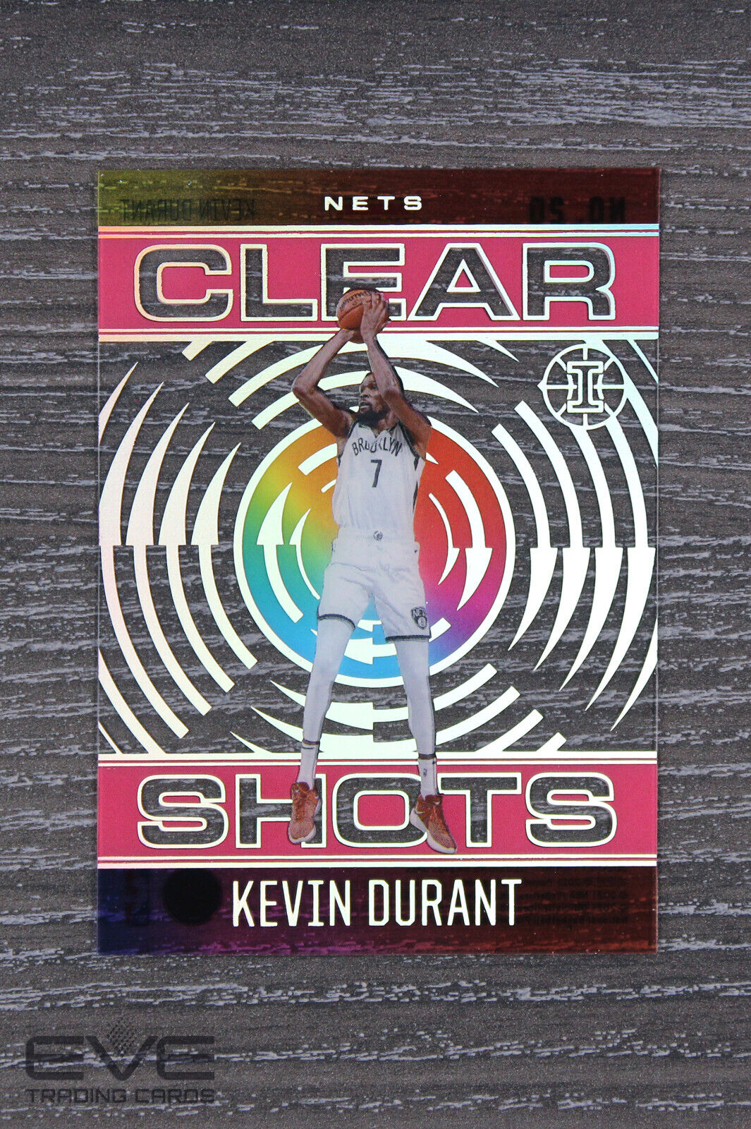 2020-21 Panini Illusions NBA Card #20 Kevin Durant Clear Shots Acetate Pink NM/M