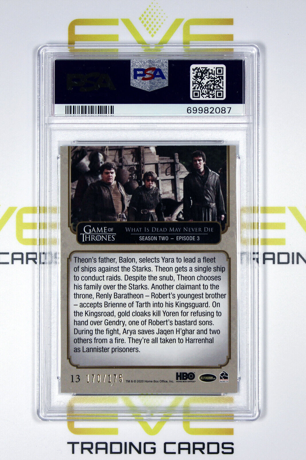 Graded Game of Thrones Card - #13 2020 What Is Dead May Never Die /175 - PSA 9